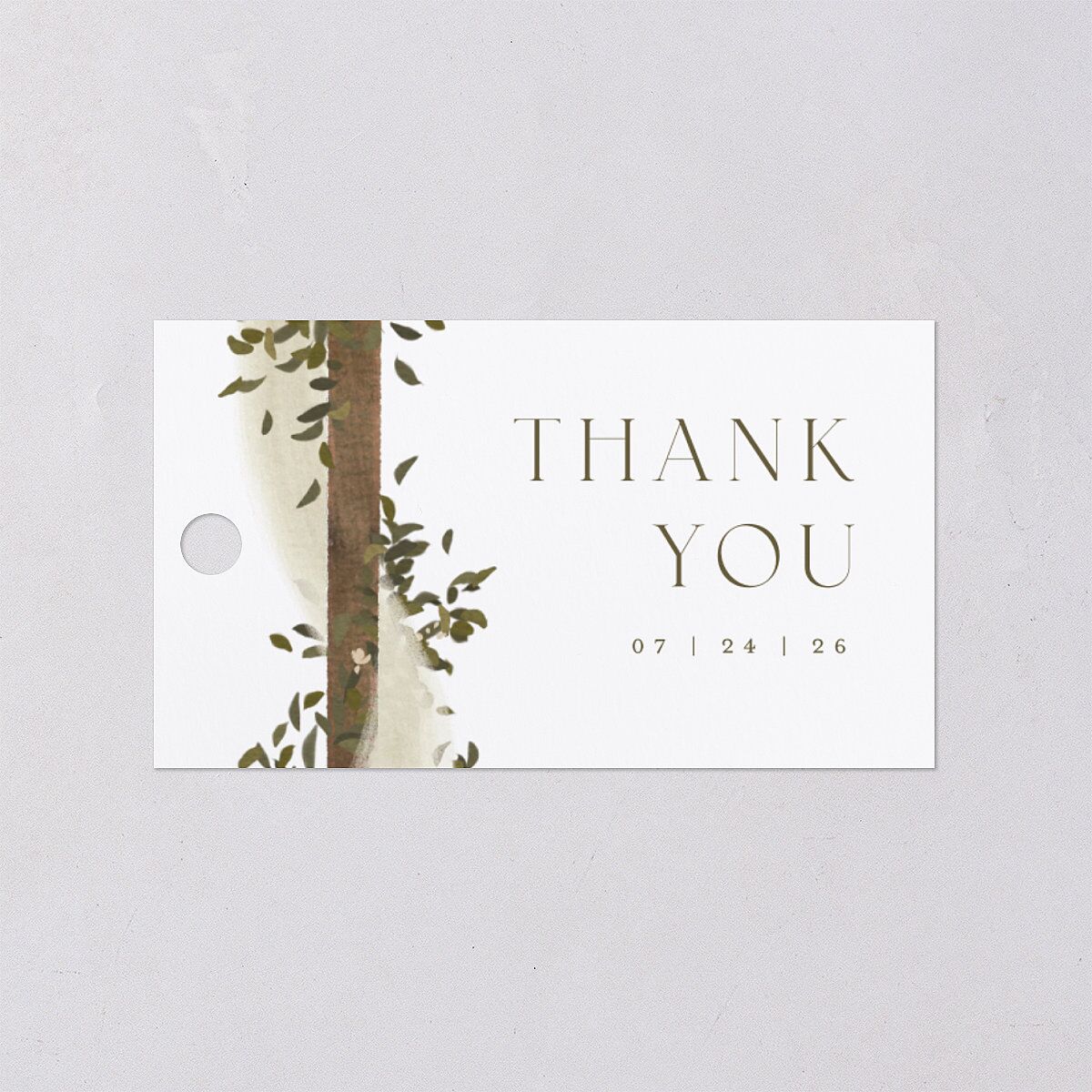 Graceful Chuppah Favor Gift Tags Pure White Signature