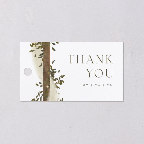 Graceful Chuppah Favor Gift Tags Pure White Signature