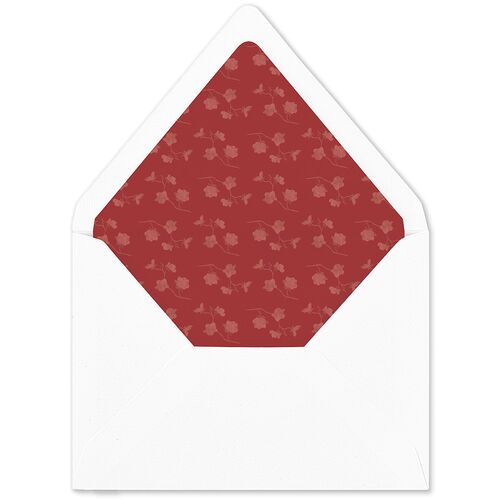 Elegant Floral Euro Envelope Liners Jewel Red Luxe