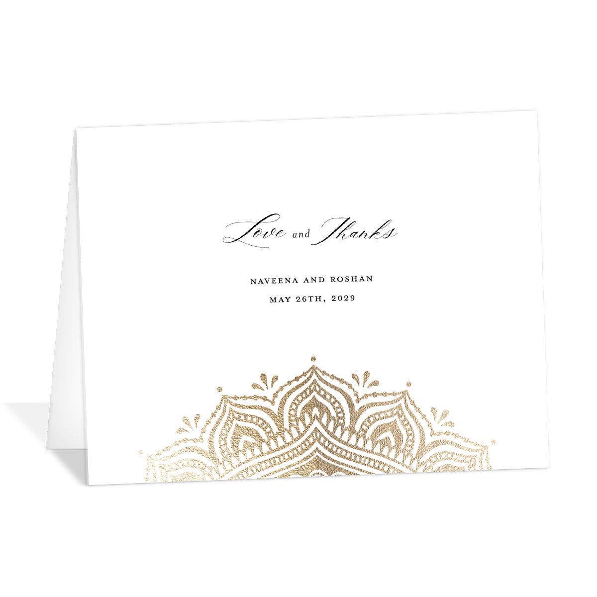 Gilded Adornment Thank You Cards