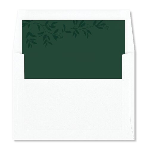 Holiday Oval Envelope Liners Dark Green Standard