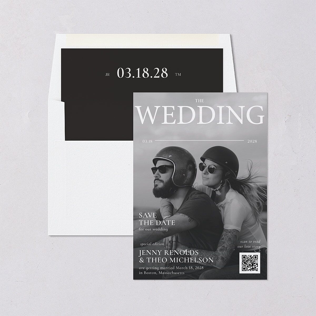 Magazine Cover Save the Date Cards — view 4