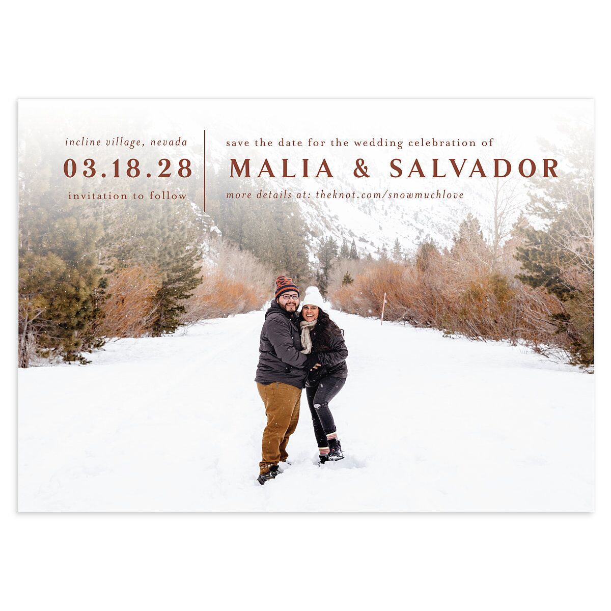 Etched Mountains Save The Date Cards