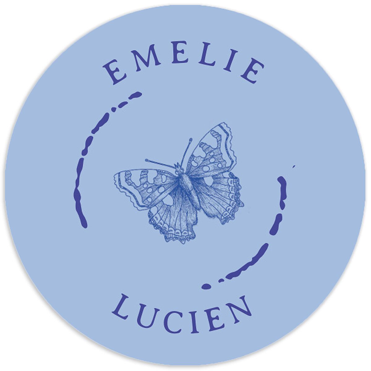 Vintage Toile Wedding Stickers