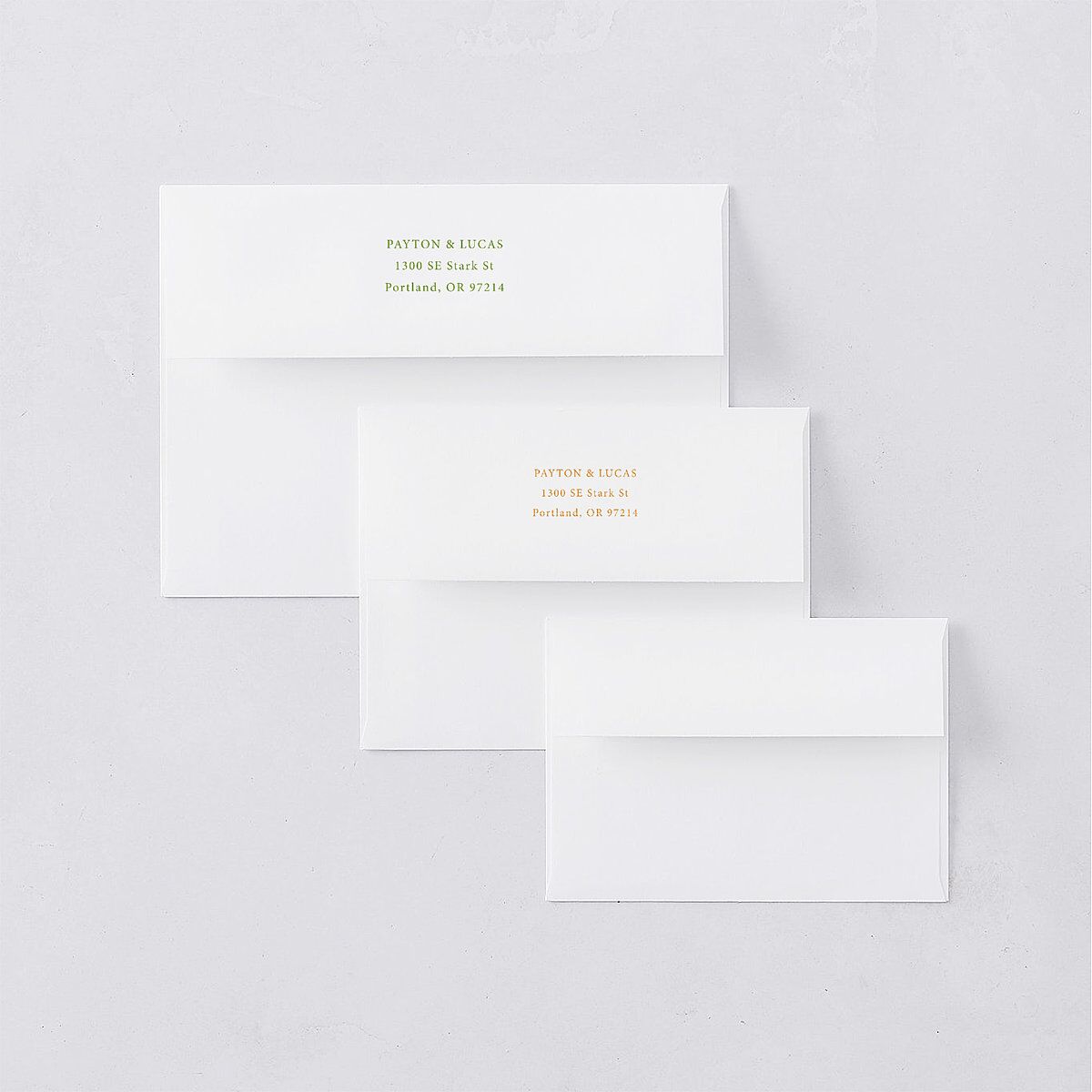 Colorful Retro Stripes Thank You Card Envelopes White Sea Foam Both Recipient and Return Addresses Signature Standard