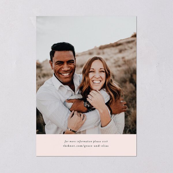 Autumn Romance Save The Date Cards Chocolate Signature smooth Blank No
