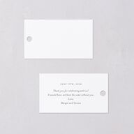 Southern Oak Tree Foil Favor Gift Tags Gold Pure White Signature