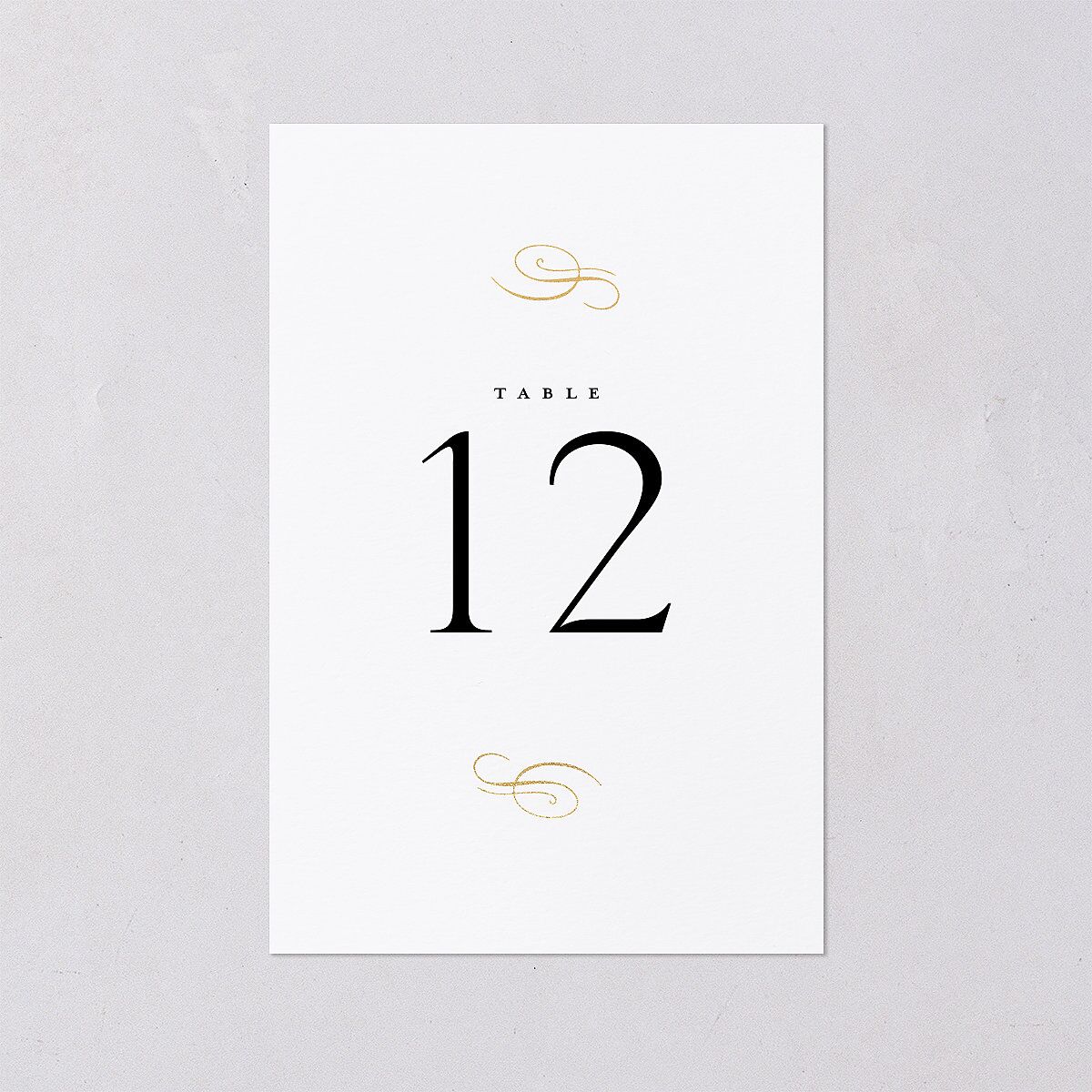 Flourishing Love Table Numbers Gold Pure White Signature