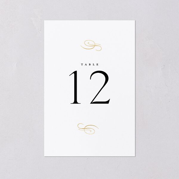 Flourishing Love Table Numbers Gold Pure White Signature