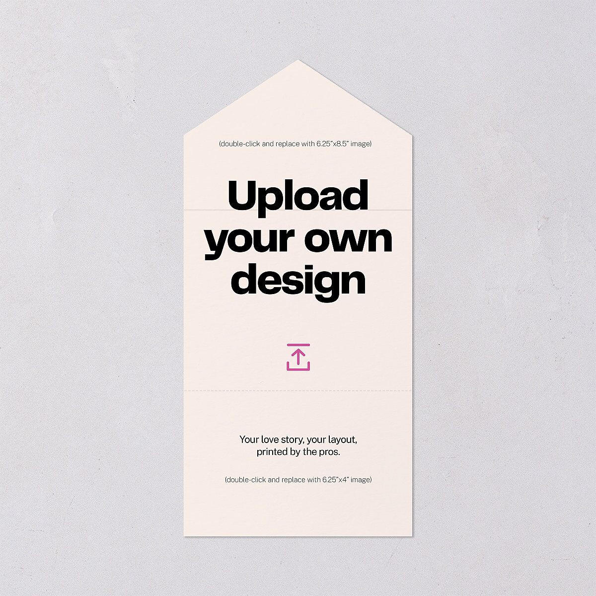 Upload Your Own Design Portrait Photo All-in-One Wedding Invitations Pure White Signature Light Both Recipient and Return Addresses No