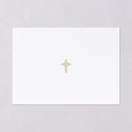 Church Cross Bridal Shower Invitations Pure White Signature Blank Standard
