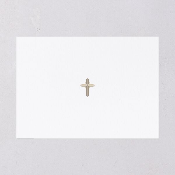 Church Cross Bridal Shower Invitations Pure White Signature Blank Standard