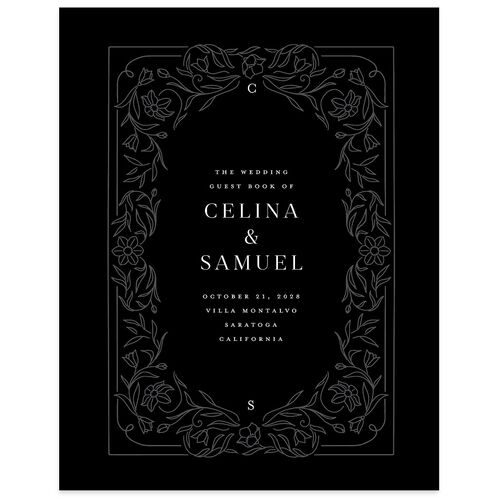 Floral Opulence Guest Books Licorice