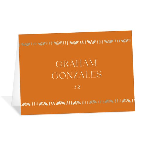 Hacienda Elegante Place Cards Gold Cinnamon Signature