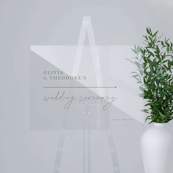 Eucalyptus Bouquet Acrylic Direction Sign Medium Terracotta Standard Acrylic M Direction