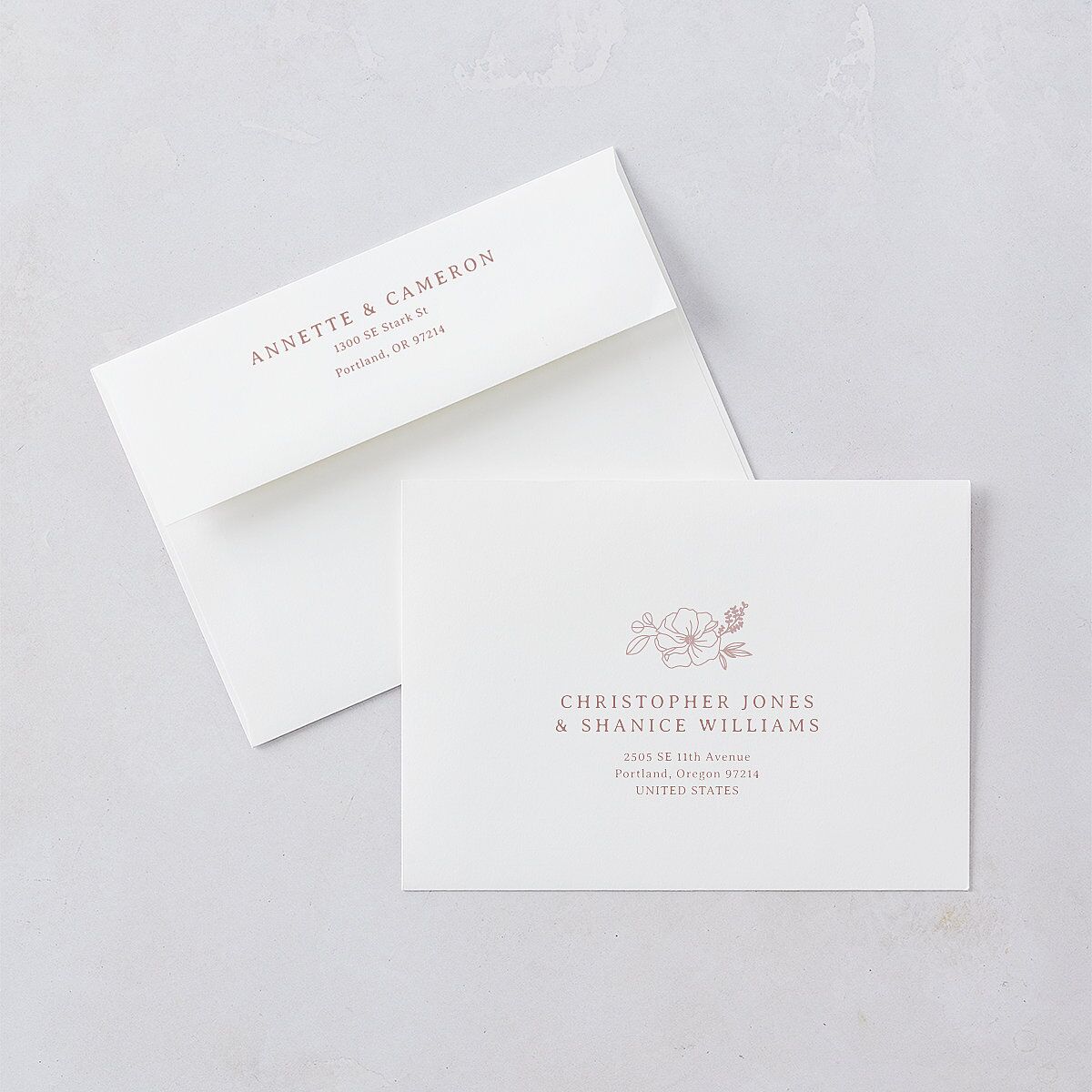 Floral Border Wedding Invitations Desert Rose Signature Blank No