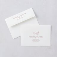 Floral Border Wedding Invitations Desert Rose Signature Blank No