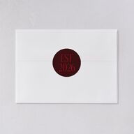 Most Wonderful Greeting Holiday Stickers Maroon Circle