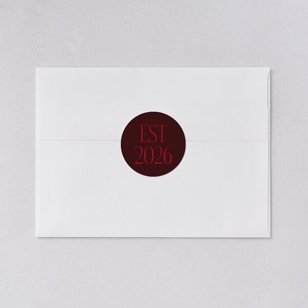 Most Wonderful Greeting Holiday Stickers Maroon Circle