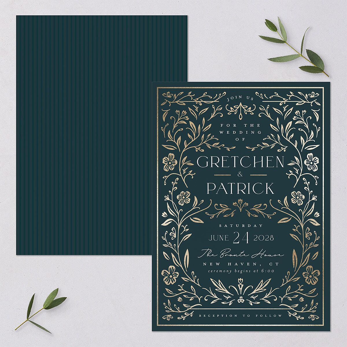 Storybook Filigree Wedding Invitations — view 1