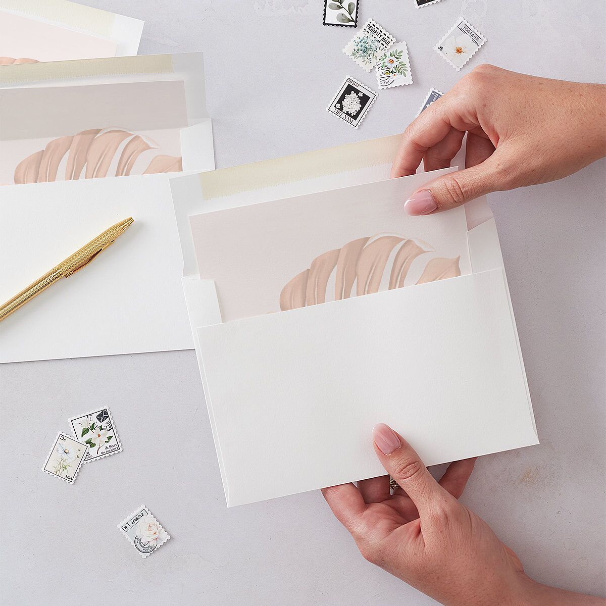 Tropical Oval Wedding Standard Envelope Liners — view 2