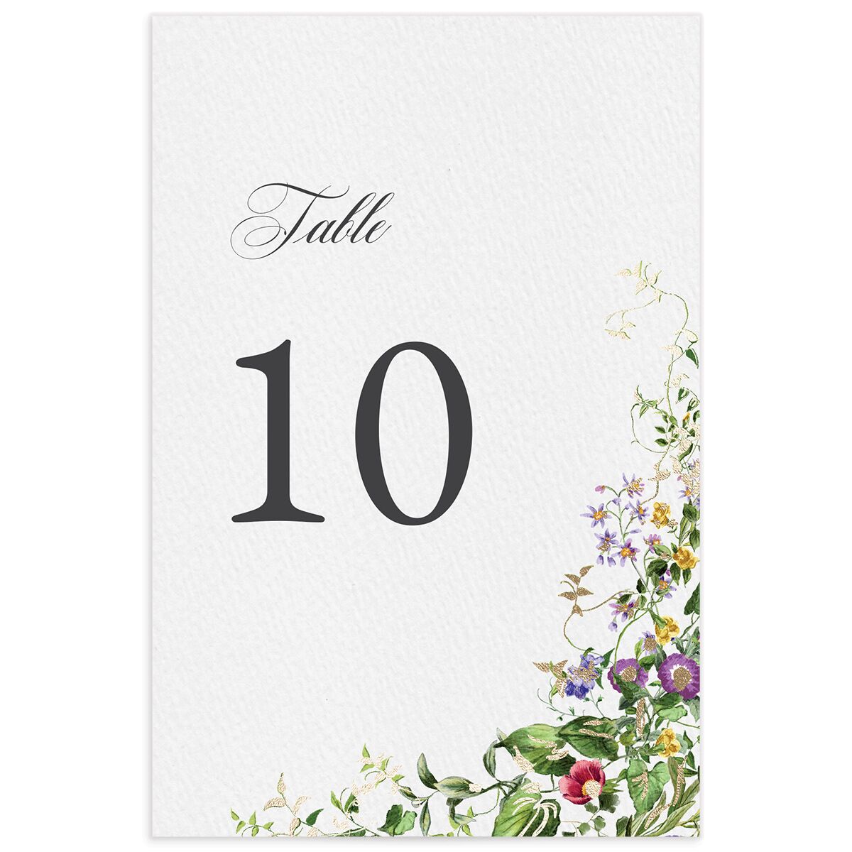 Opulent Garden Foil Table Numbers