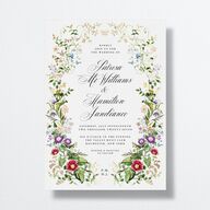 Opulent Garden Foil Wedding Invitations Gold Pure White Signature No