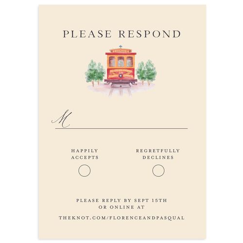 Scenic San Francisco Wedding Response Cards Amethyst Signature Standard