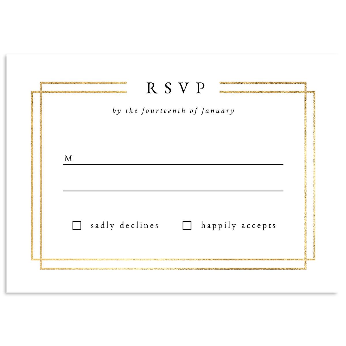 Double Frame Wedding Response Cards