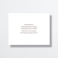 Photo Vow All-in-One Wedding Invitations Burgundy Signature Light Both Recipient and Return Addresses No