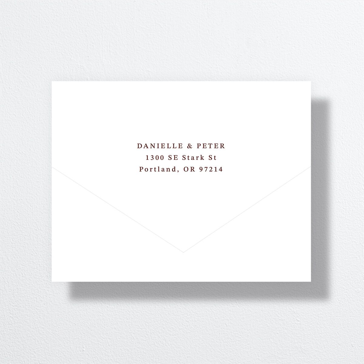 Photo Vow All-in-One Wedding Invitations Burgundy Signature Light Both Recipient and Return Addresses No