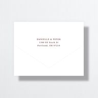 Photo Vow All-in-One Wedding Invitations Burgundy Signature Light Both Recipient and Return Addresses No