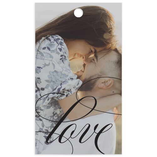 Photo Vow Favor Gift Tags - Black