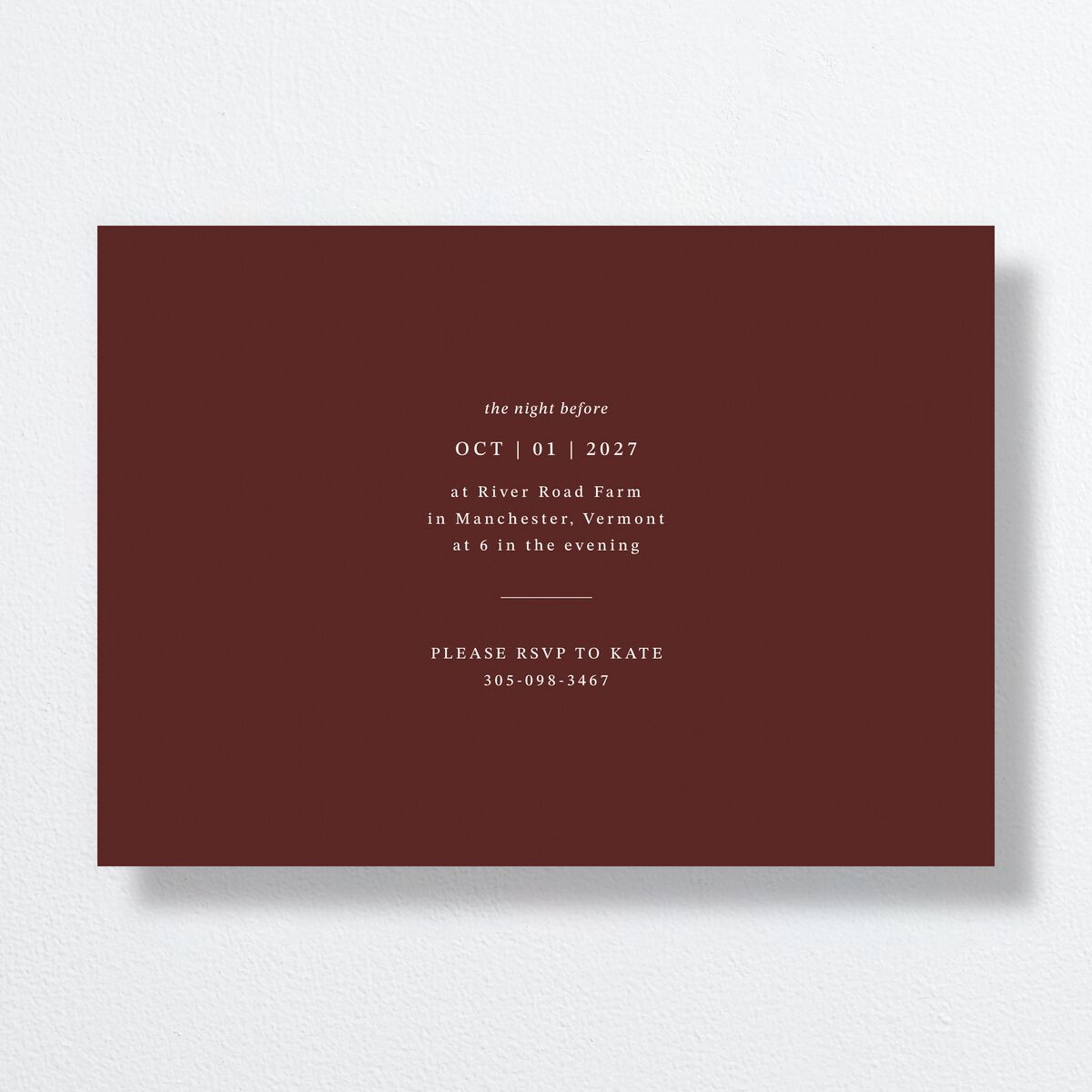 Photo Vow Rehearsal Dinner Invitations Burgundy Signature Standard