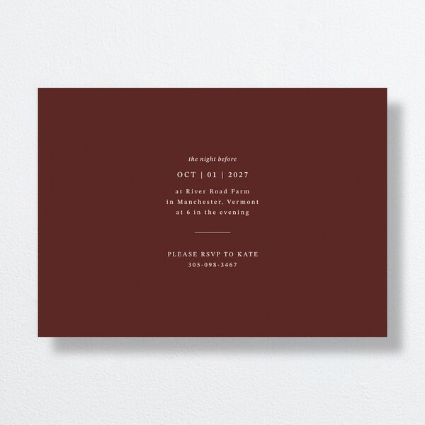 Photo Vow Rehearsal Dinner Invitations Burgundy Signature Standard