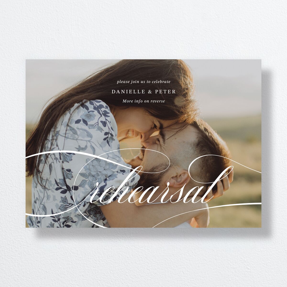 Photo Vow Rehearsal Dinner Invitations Burgundy Signature Standard