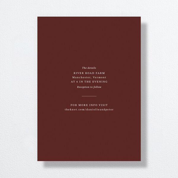 Photo Vow Wedding Invitations Burgundy Signature No Standard