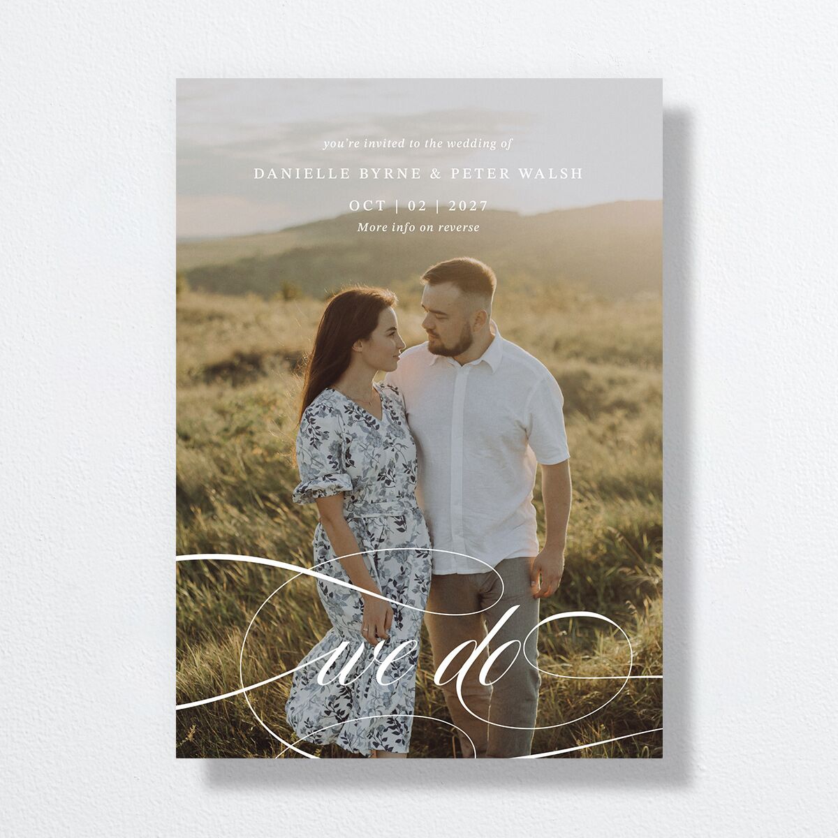 Photo Vow Wedding Invitations Burgundy Signature No Standard