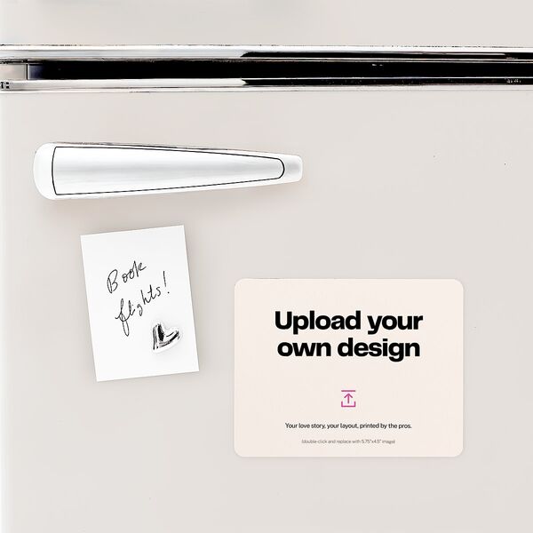 Upload Your Own Design Landscape Save The Date Magnets Pure White Magnet Paper