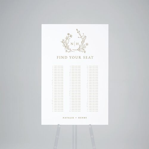 Natural Monogram Standard Seating Chart Large Fawn Standard Indoor Foam Core L Seating