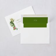 Hawaiian Tropical Monstera Frame Save the Date Cards Scottish Green Signature smooth Blank No Standard