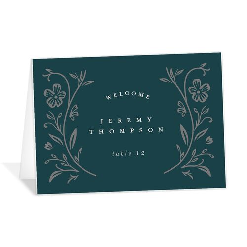 Ornate Storybook Place Cards - Teal