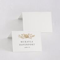 Gilded Wildflower Place Cards Gold Pure White Signature