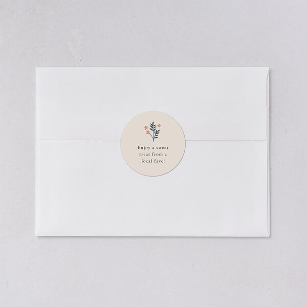 Flora Garden Border Wedding Stickers Moody Blue Circle