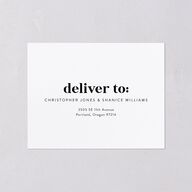 Photo Elopement All-in-One Wedding Invitations Pure White Signature Light Both Recipient and Return Addresses No