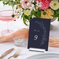 Romantic Branches Table Numbers Navy Signature