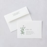 Cascading Florals Save The Date Cards Gold Thyme Signature smooth Blank No