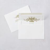 Ornate Vintage Crest Wedding Invitations Umber Signature Blank No Standard