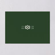 Celtic Knot Save the Date Cards Hunter Green Signature smooth Blank No Standard