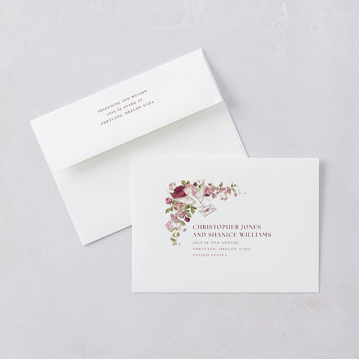 Vintage Love Doves Wedding Invitations Shell Pink Signature Blank No Standard
